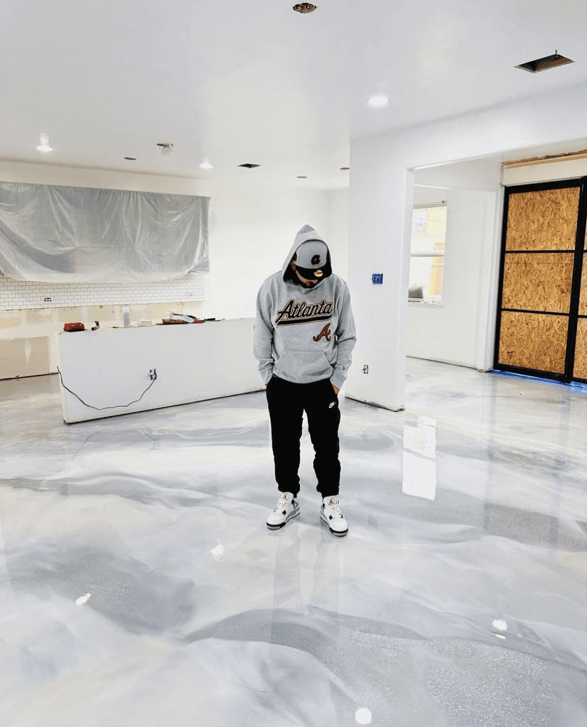 Metallic Epoxidharz Boden in Marmoroptik aus Frankfurt